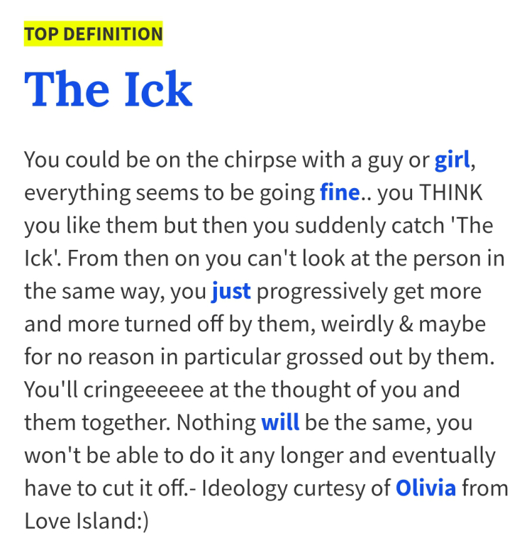 the ick